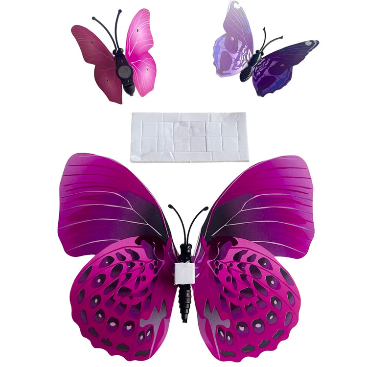 Magnetic butterfly wall sticker with sticky pads