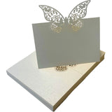 Butterfly place cards ivory