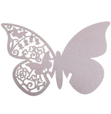 Butterfly name card  white