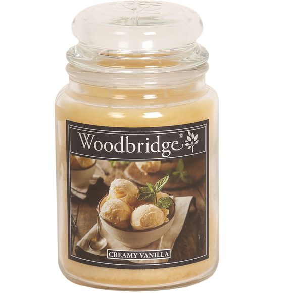 Woodbridge Large Creamy Vanilla Scented Jar Candle