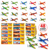 48x Flying Glider Plane Toy Fighter Jet Party Bag Filler For Kids Aviation Games
