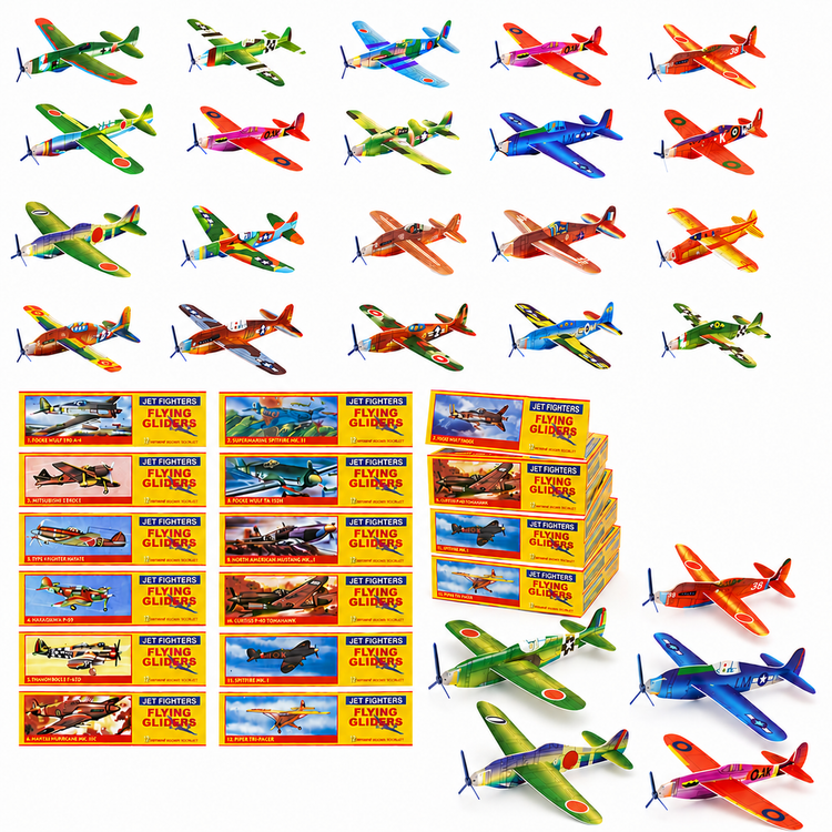 Flying Glider Plane Toy For Boys Birthday Party Bag Filler For Kids Jet Fighters