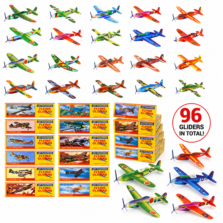 Flying Glider Plane Toy For Boys Birthday Party Bag Filler For Kids Jet Fighters