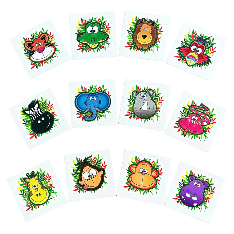 Jungle animal temporary tattoos