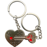 key to my heart couples 2 piece keyring gift idea