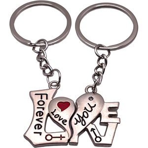 I love you forever couples keyring