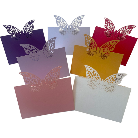 Butterfly place cards 7 colours