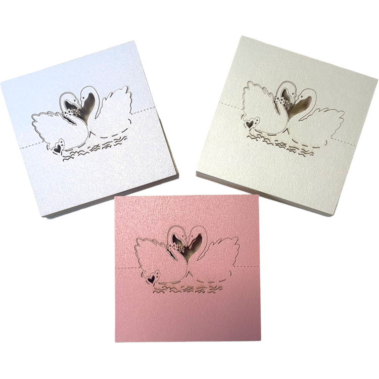 Swan Place Cards for Wedding Guest Names or Table Numbers