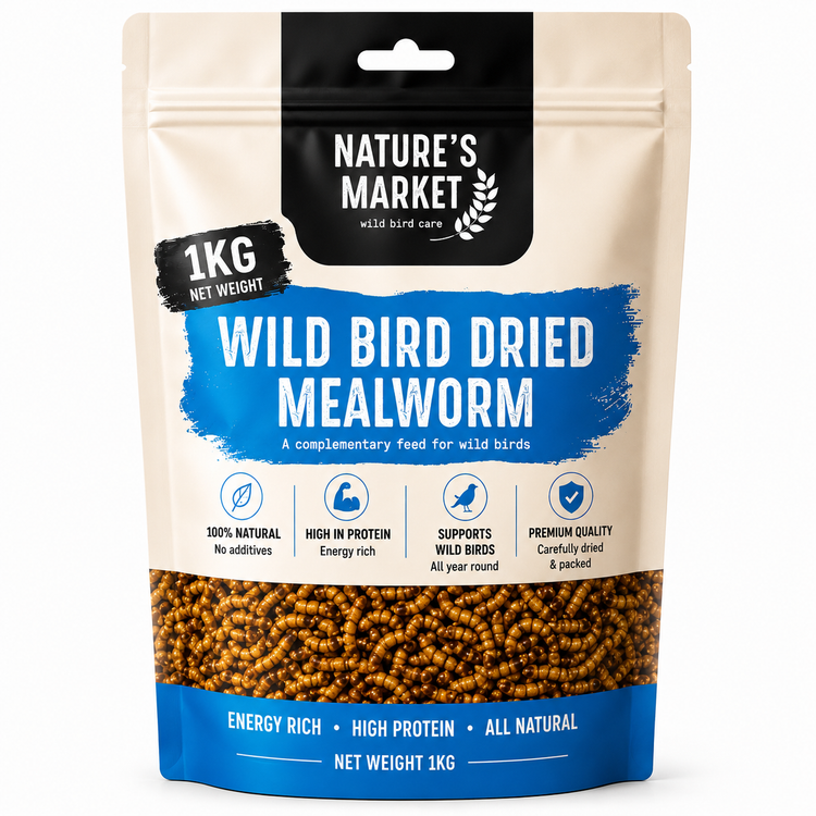 1kg Dried Mealworms Wild Bird Food High Protein Premium Garden Birds Feed