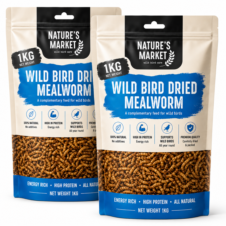 2kg Dried Mealworms Wild Bird Food High Protein Premium Garden Birds Feed