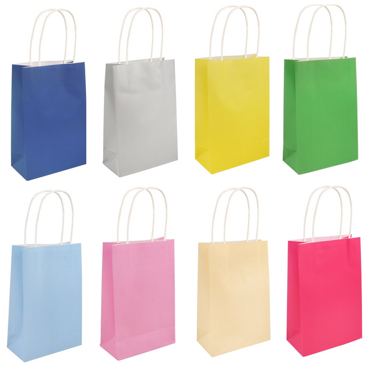 Paper Party Gift Bags in 9 different colours