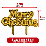 Christmas Cake Topper Merry Xmas Cake Yule Log Table Decoration Sign