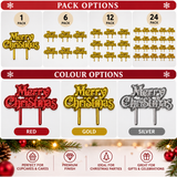 Christmas Cake Topper Merry Xmas Cake Yule Log Table Decoration Sign
