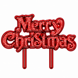 Christmas Cake Topper Merry Xmas Cake Yule Log Table Decoration Sign