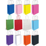 Set of colorful paper shopping bags on a white background
