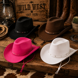 Adult Texan Cowgirl Cowboy Hat Wild West Hen Stag Fancy Dress Party Mens Women