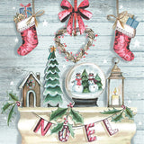 Christmas Tableware Noel snow globe napkins