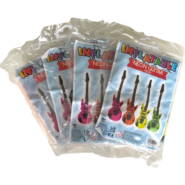 Inflatable Guitars 95cm Fancy Dress Party Decoration Blow Up Music Festival Prop