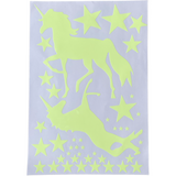 glow in the dark unicorn wall stickers a4 sheet