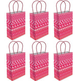Christmas Gift Bags With Handles Red Nordic Paper Party Bag