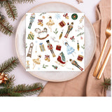 Christmas Napkins Nutcracker table decoration on plate