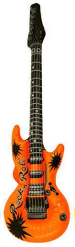 orange inflatable neon guitars