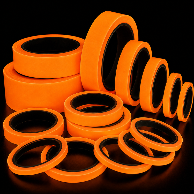 Orange Glow In The Dark Sticky Tape Self Adhesive Luminous Safety Sticker Roll
