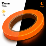 Orange Glow In The Dark Sticky Tape 15mm x 10 metre Roll Self Adhesive Luminous