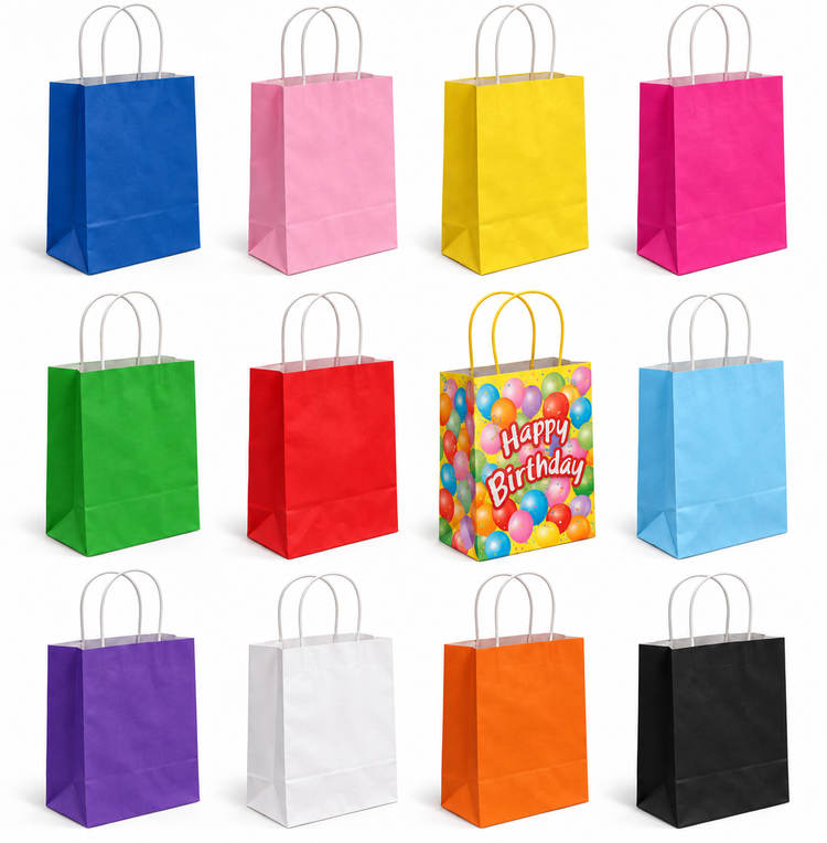 Party Gift Bags With Handles Small Present Paper Bag Loot Favours Bag Recyclable