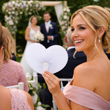 White Paper Fan Folding For Summer Wedding Favour Party Bag Filler