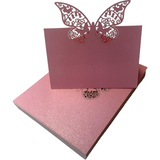 Butterfly place cards pink