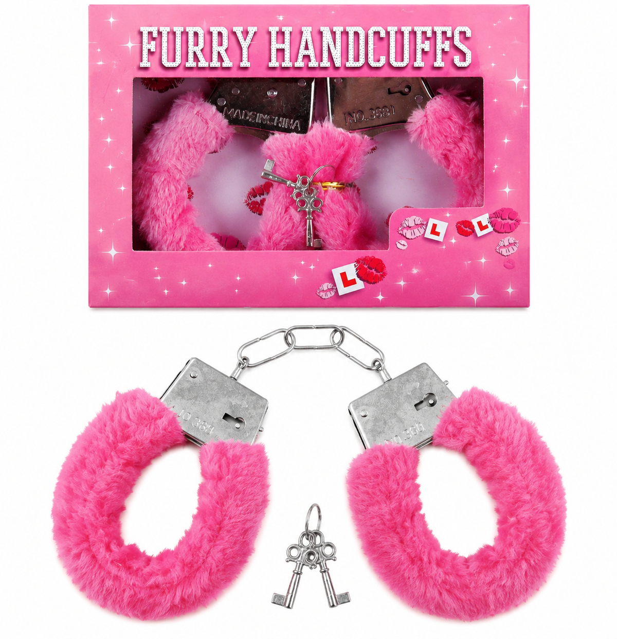Fluffy Furry Handcuffs Pink Fancy Dress Hen Stag Night Girls Party Role Play Toy