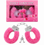 Fluffy Furry Handcuffs Pink Fancy Dress Hen Stag Night Girls Party Role Play Toy