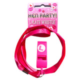 Pink whistle for hen party night