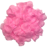 Pink silk artificial rose petals