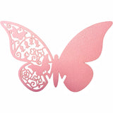 Butterfly name card pink