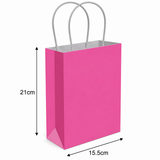 Pink Party Gift Bag With Handles Small Present Loot Favours Paper Bags Neon