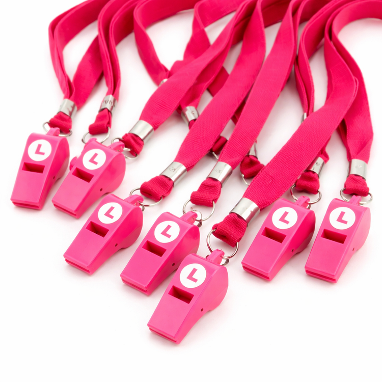 Pink Hen Night Whistle with Lanyard Favour Party Bag Filler Gift Idea