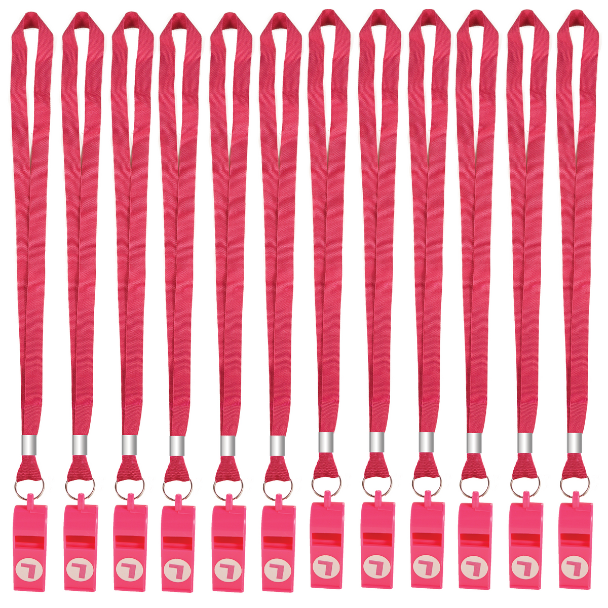 Pack of 12 pink hen do whistles