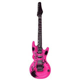 pink inflatable neon guitars