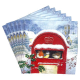 Christmas Tableware robin postbox napkins
