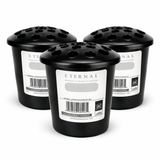 Grave Pot with Lid - Black Vase Flower Holder For Memorial Cemetery Graves