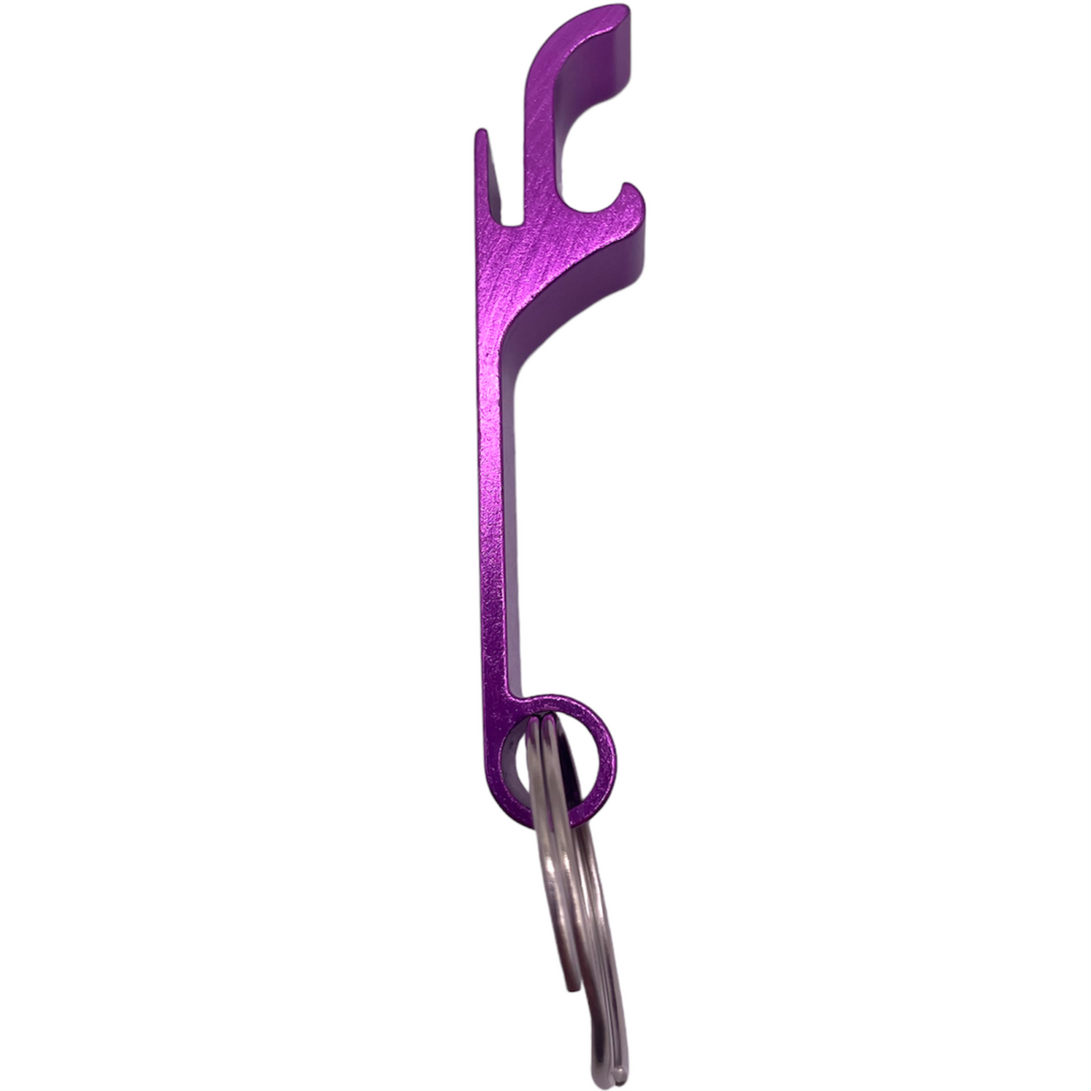 Keyring bottle opener purple