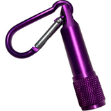 Purple LED Torch with carabiner clip