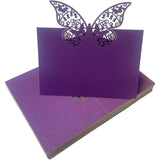 Butterfly place cards purple