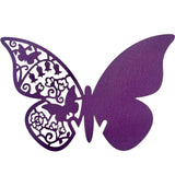 Butterfly name card purple