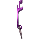 Keyring bottle opener purple