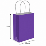Purple Party Gift Bag With Handles Small Present Loot Favours Paper Bags