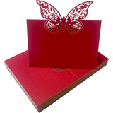 Butterfly place cards red