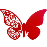 Butterfly name card red